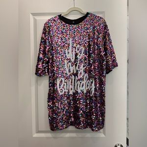 It’s My Birthday Sequin Dress - O/S